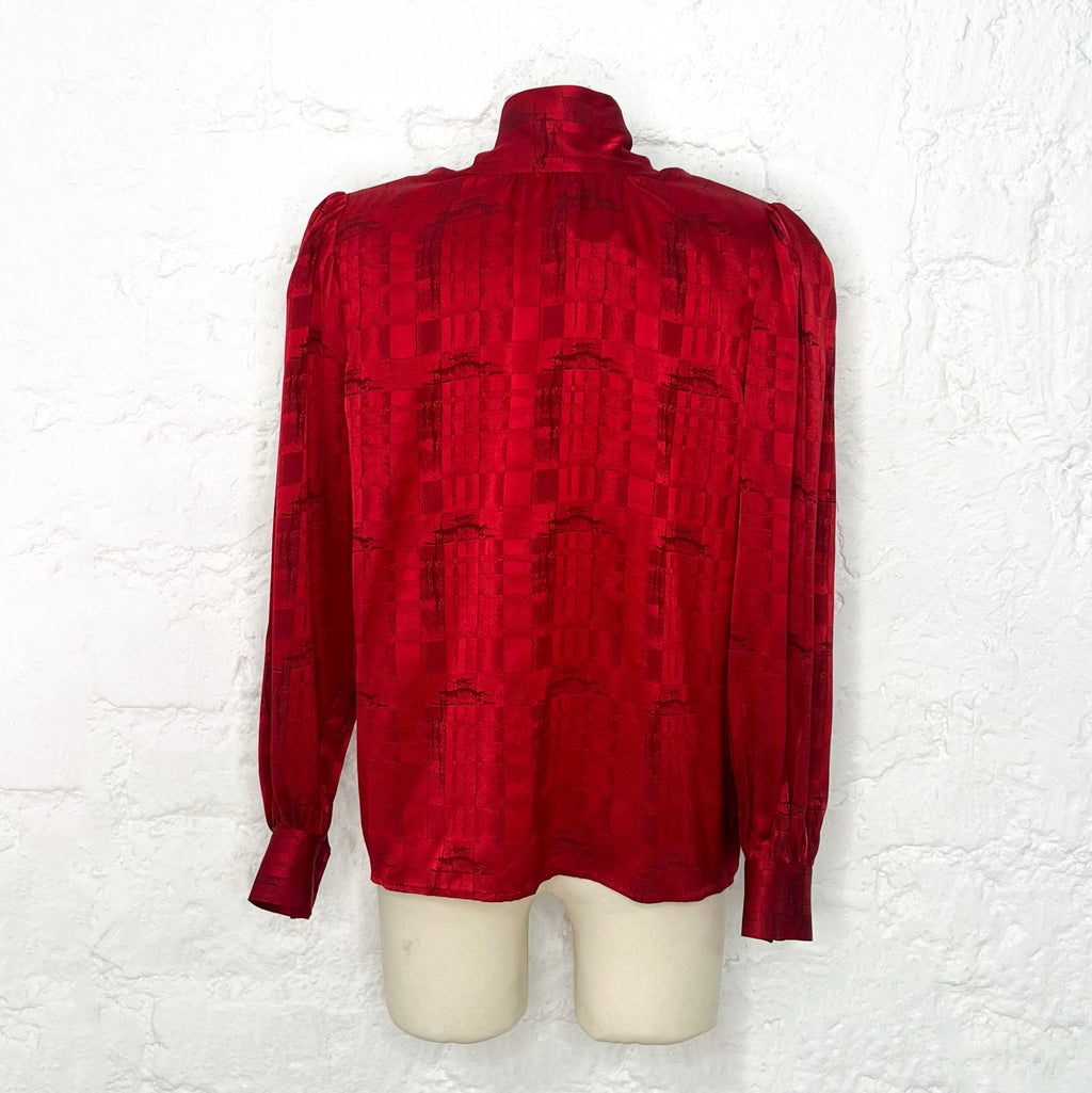 YVES SAINT LAURENT - Bright shirt with bow collar