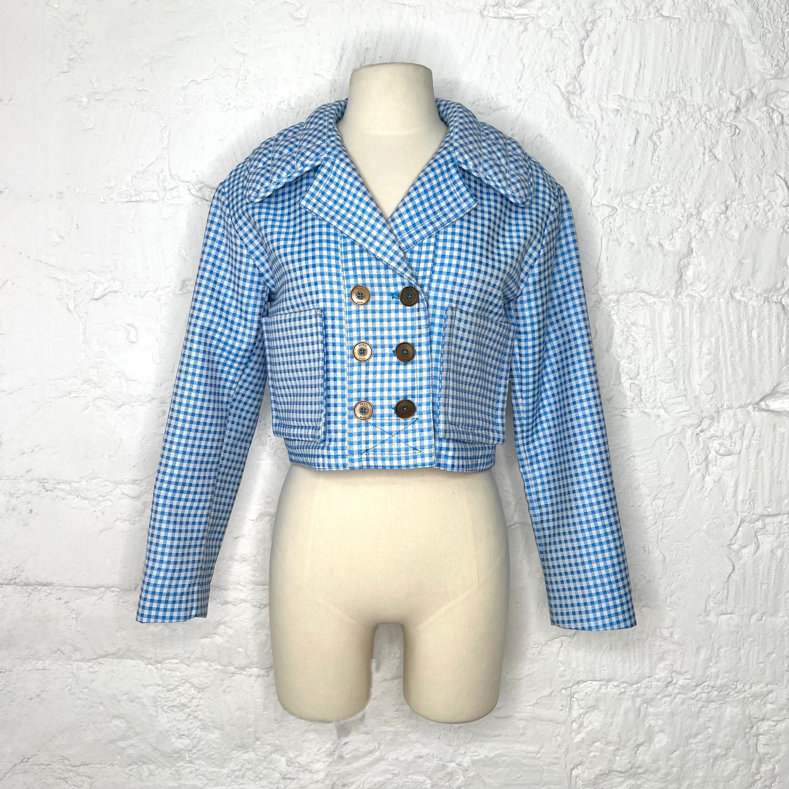 FENDI - Blue vichy jacket