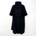 CHRISTIAN DIOR - Black double-breasted poncho