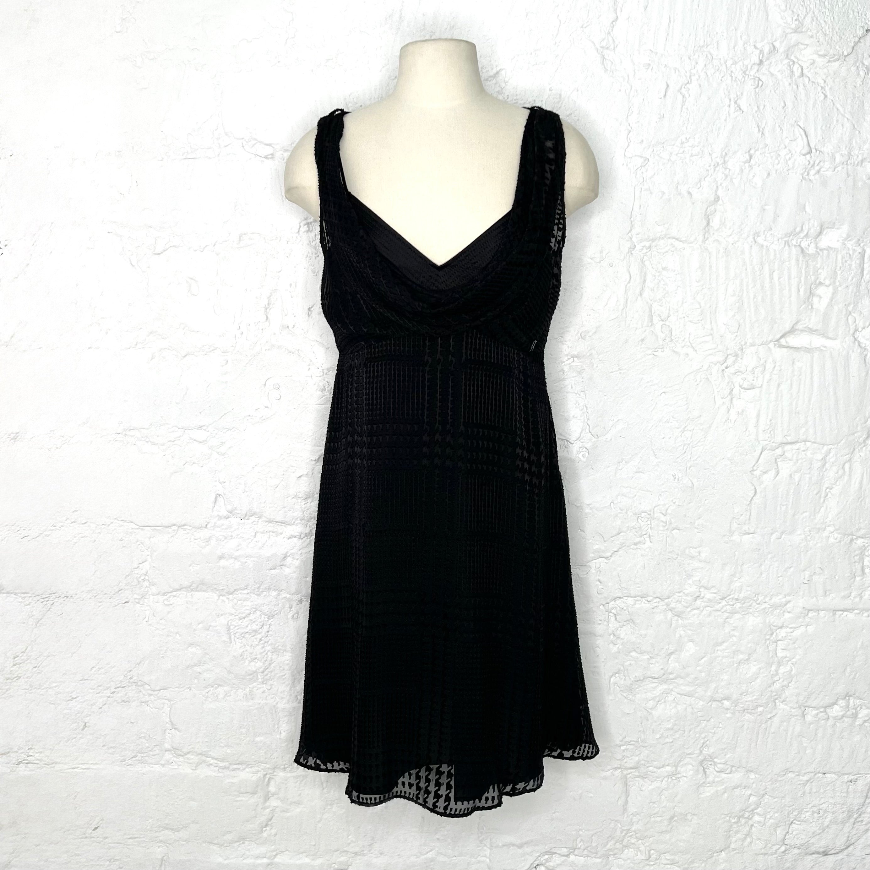 GALLIANO - Black houndstooth dress