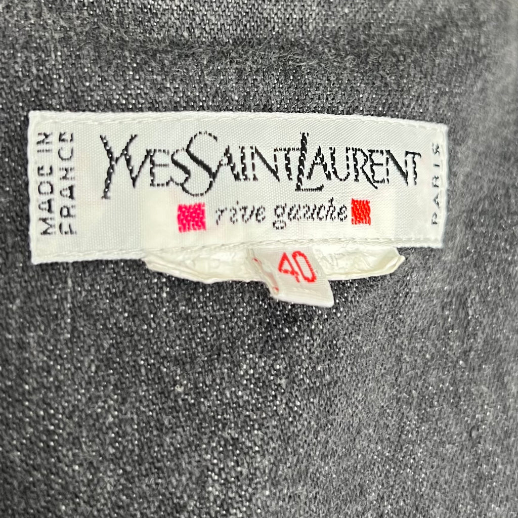 YVES SAINT LAURENT - Dark grey denim jacket