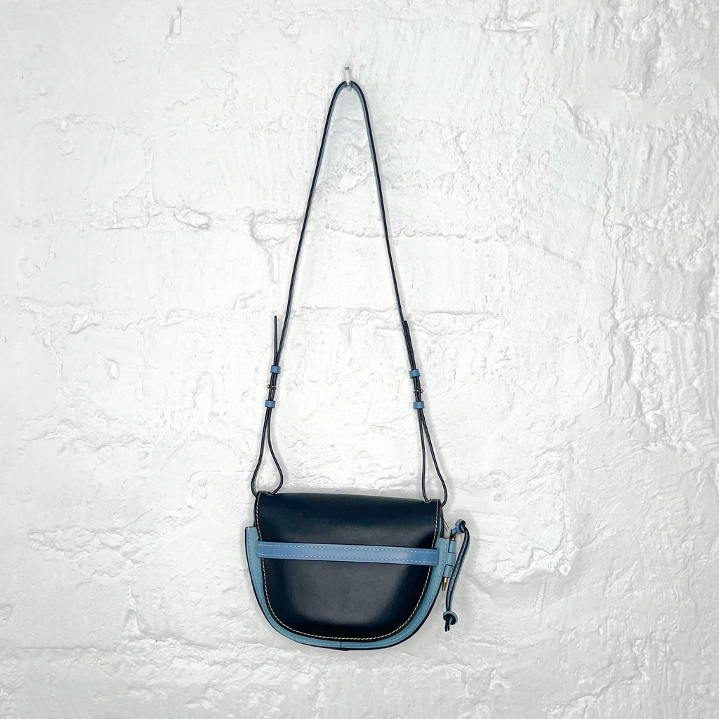 LOEWE - Blue leather gate shoulder bag