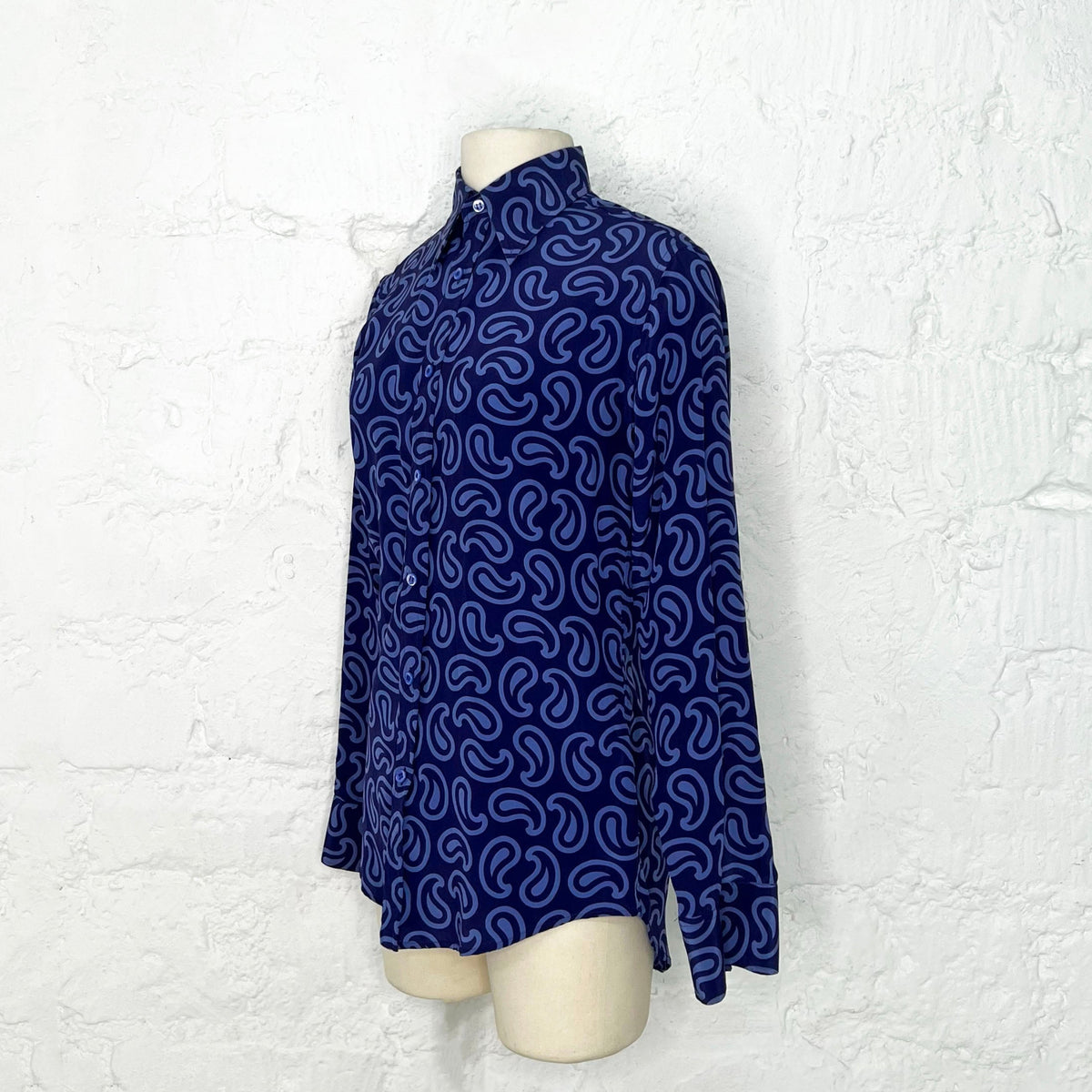 YVES SAINT LAURENT - Blue Silk shirt