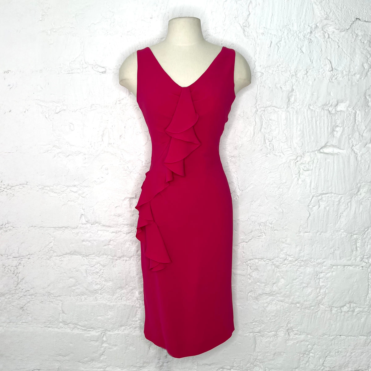 CHRISTIAN DIOR - Pink chiffon bias-cut cocktail dress