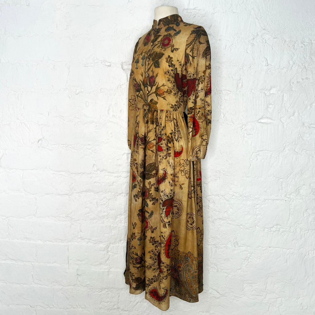 CHRISTIAN DIOR - Long dress with vintage floral print