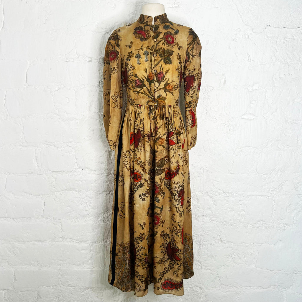 CHRISTIAN DIOR - Long dress with vintage floral print