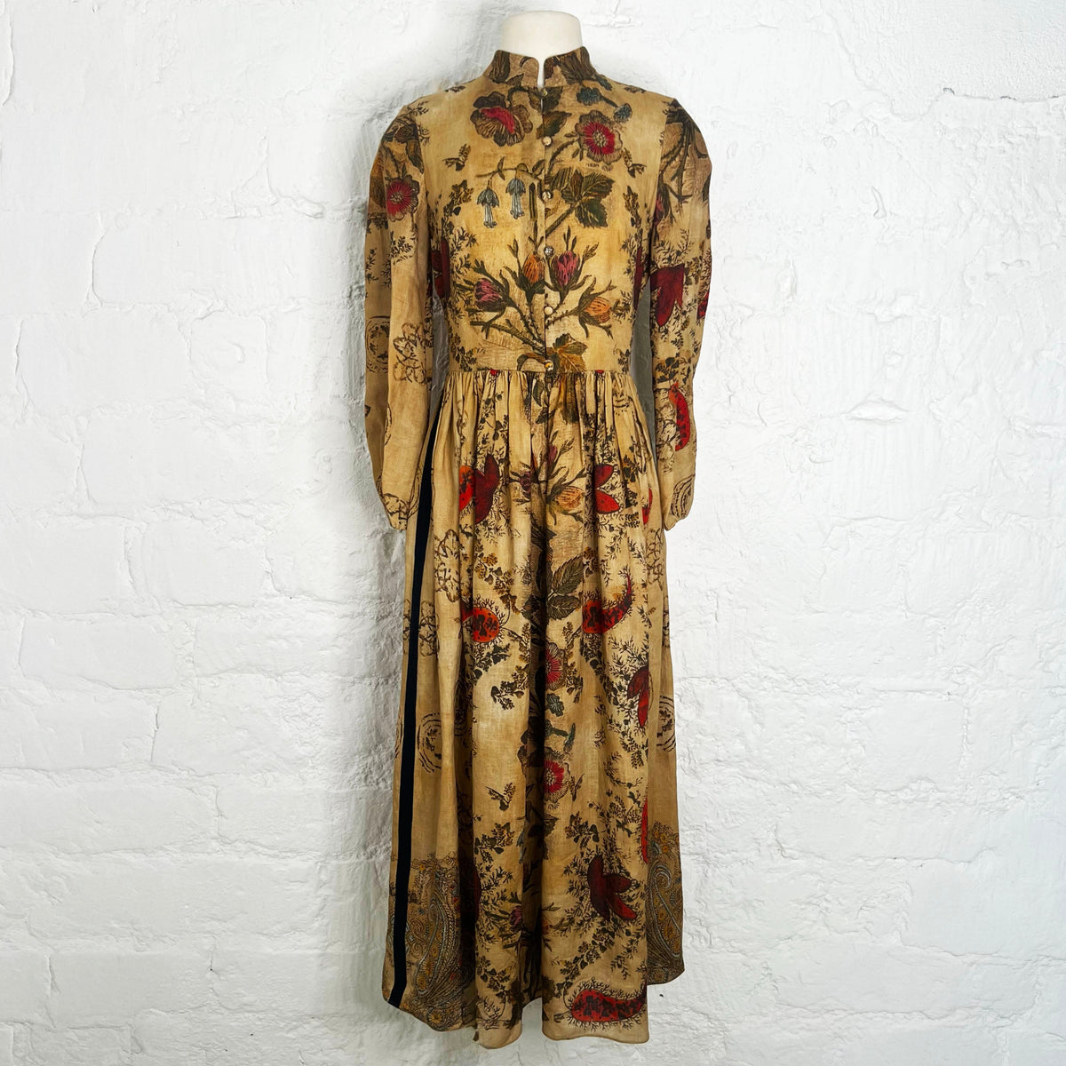 CHRISTIAN DIOR - Long dress with vintage floral print