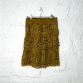 LOUIS VUITTON - Yellow / plum pleated print skirt