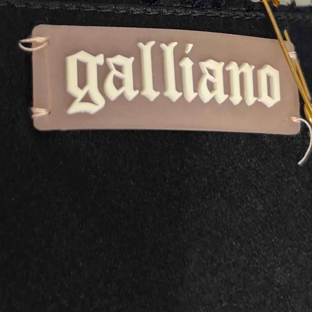 GALLIANO - Black houndstooth dress
