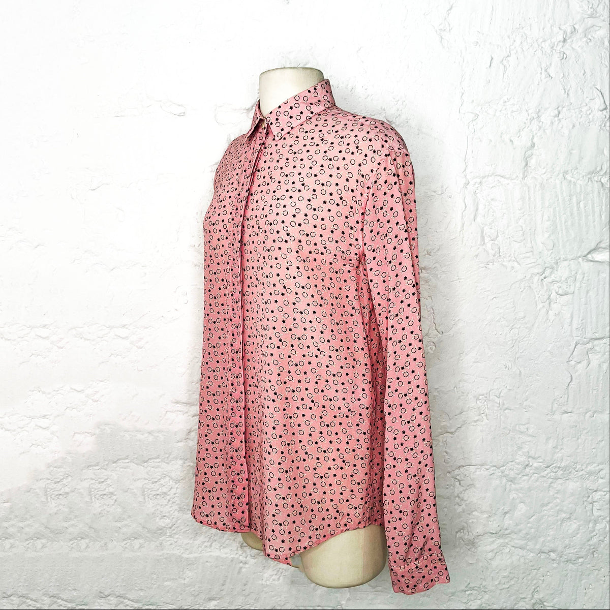 YVES SAINT LAURENT - Pink star print shirt