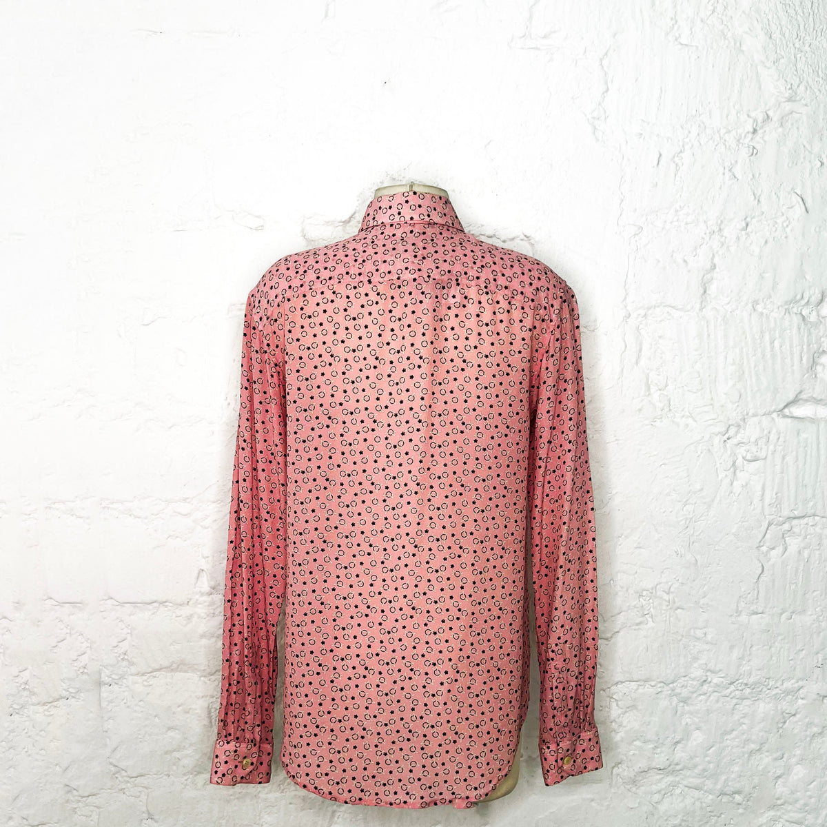 YVES SAINT LAURENT - Pink star print shirt