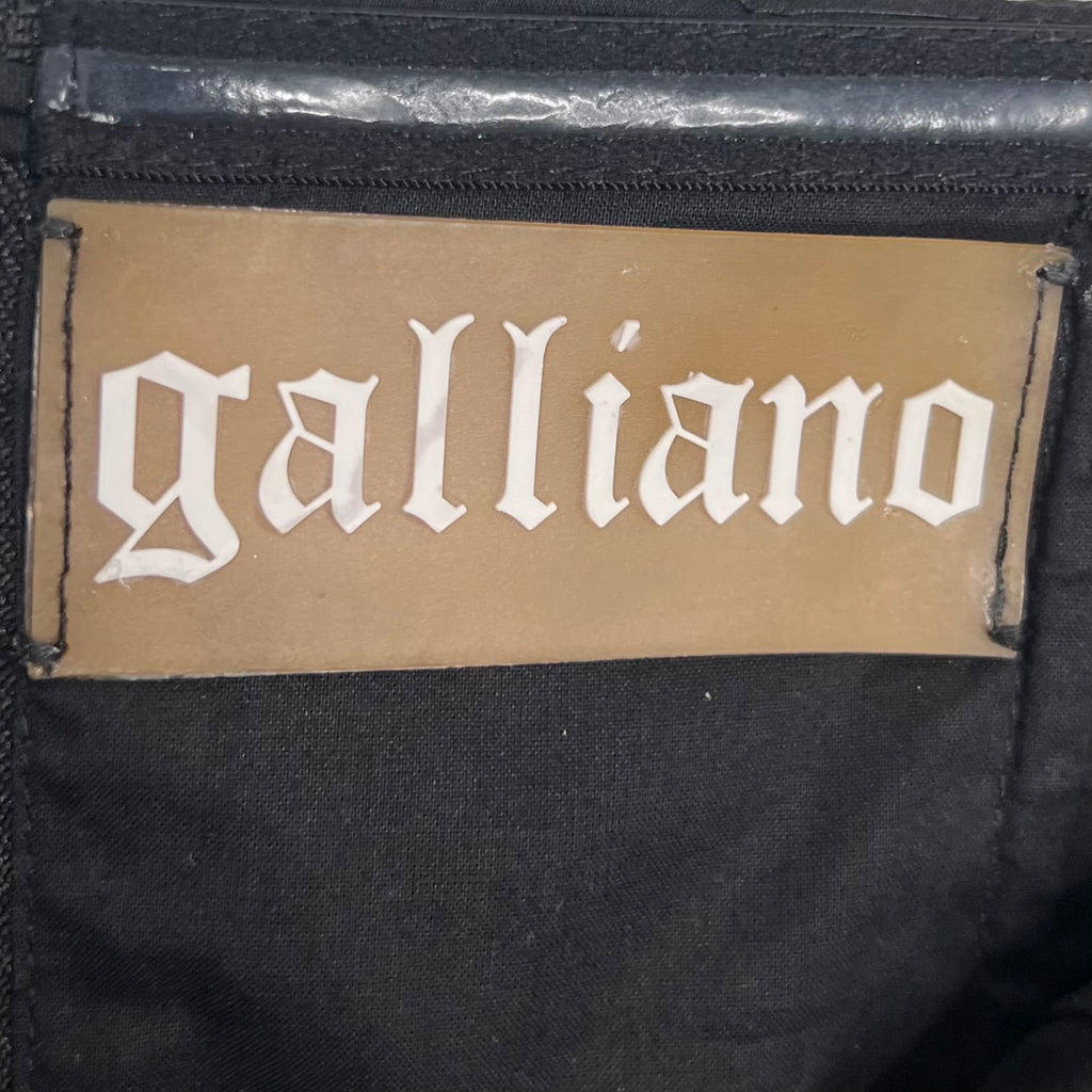 GALLIANO - Black strapless dress