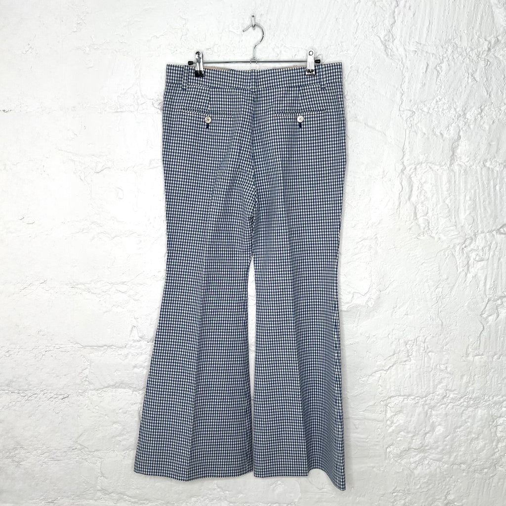 GUCCI - Blue vichy check pattern pant