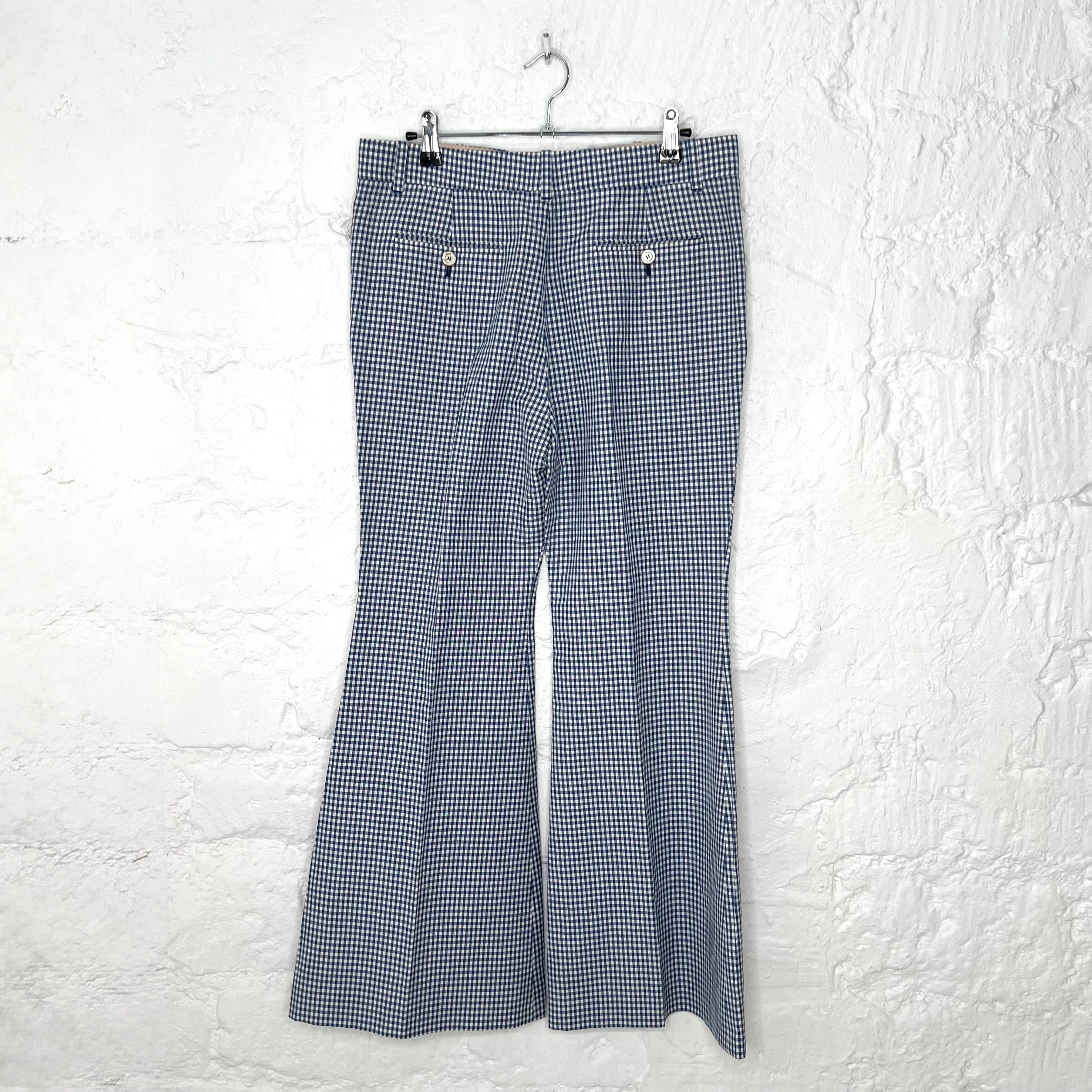 GUCCI - Blue vichy check pattern pant