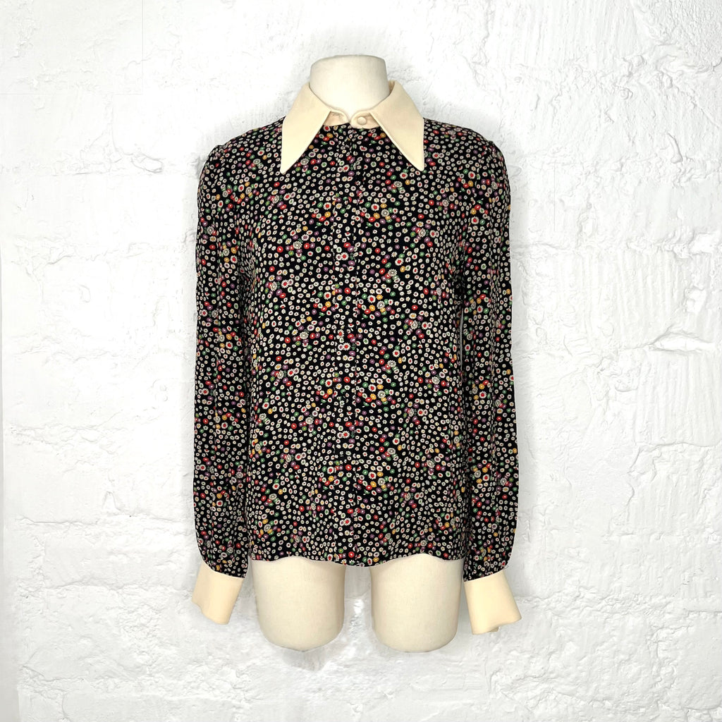 CÉLINE - Floral print long sleeve shirt