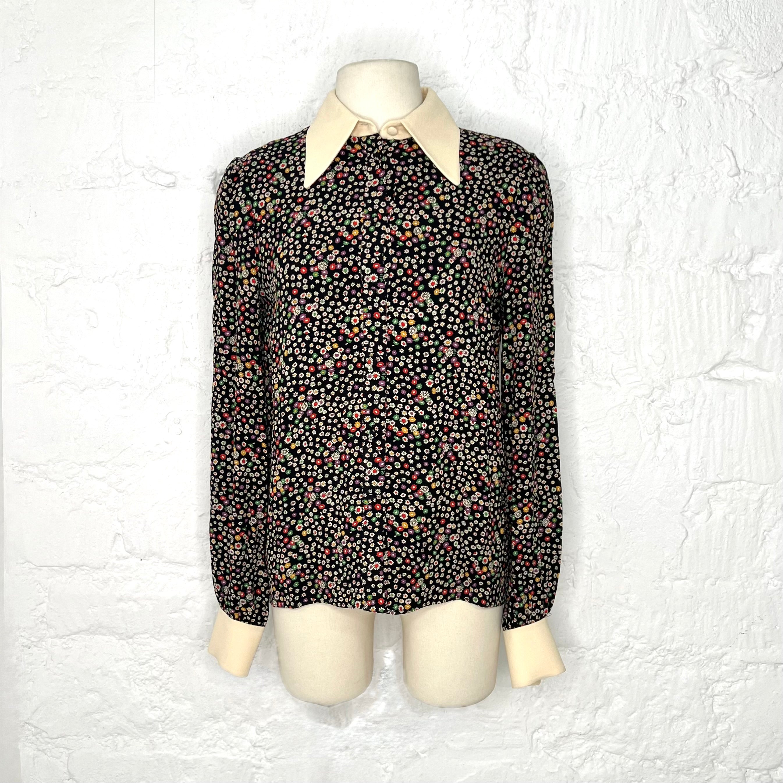 CÉLINE - Floral print long sleeve shirt