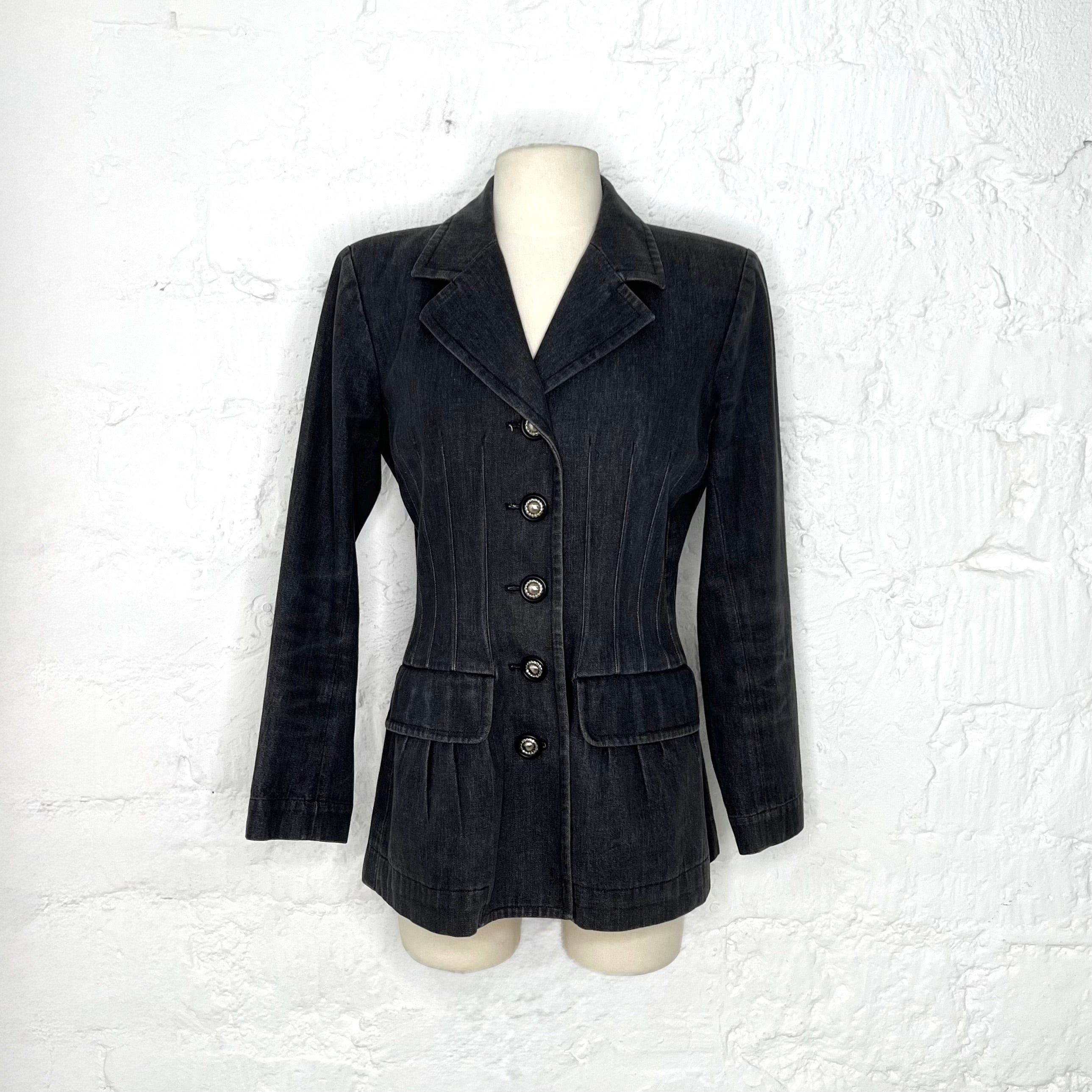 YVES SAINT LAURENT - Dark grey denim jacket