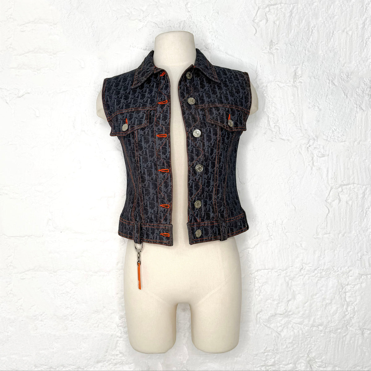 CRISTIAN DIOR - Monogram Denim Vest