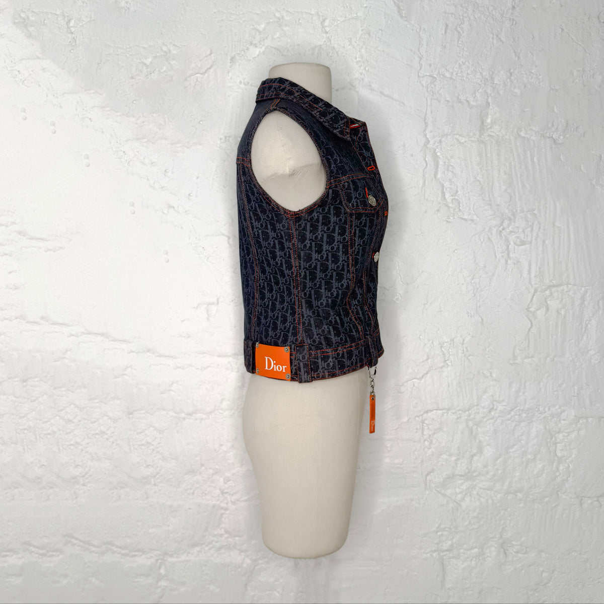CRISTIAN DIOR - Monogram Denim Vest