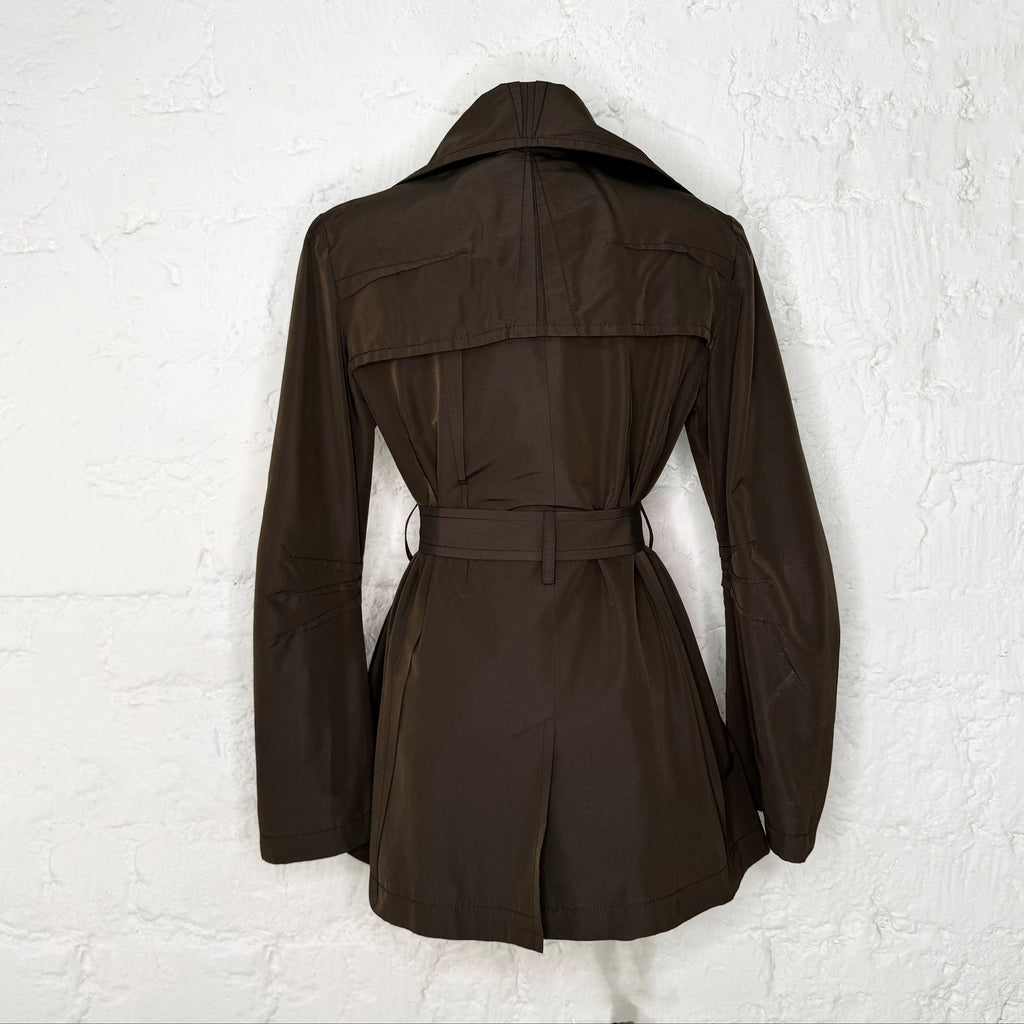 CHRISTIAN DIOR - Short Brown trench coat
