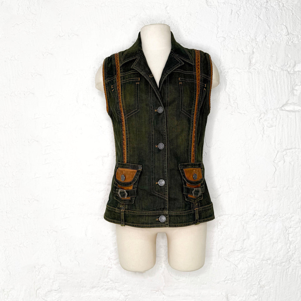 CHRISTIAN DIOR - Vintage Denim sleeveless vest