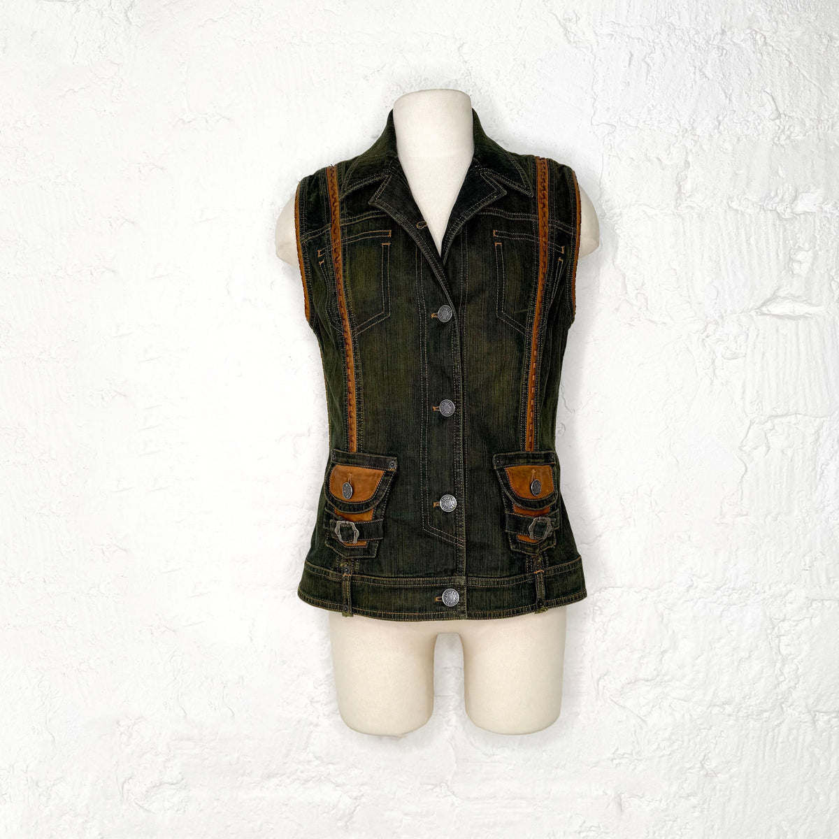 CHRISTIAN DIOR - Vintage Denim sleeveless vest