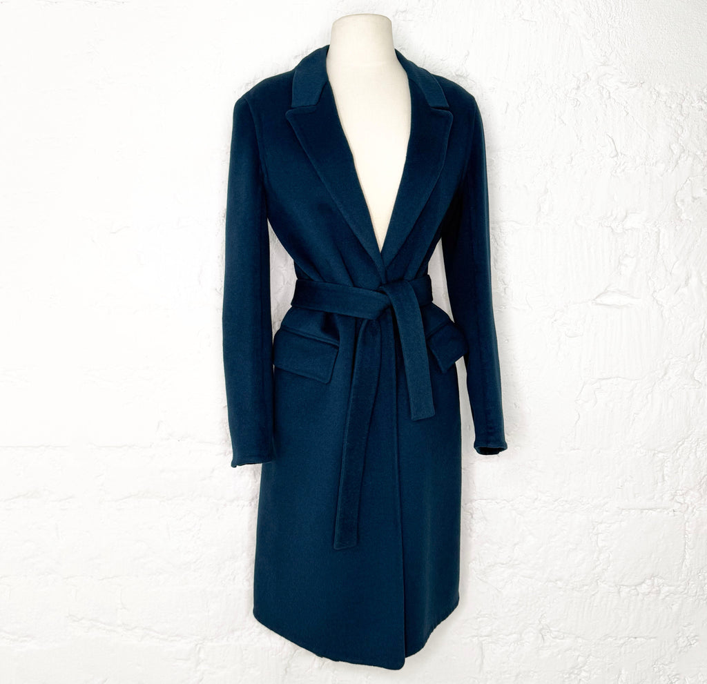 YVES SAINT LAURENT - Navy Blue Coat