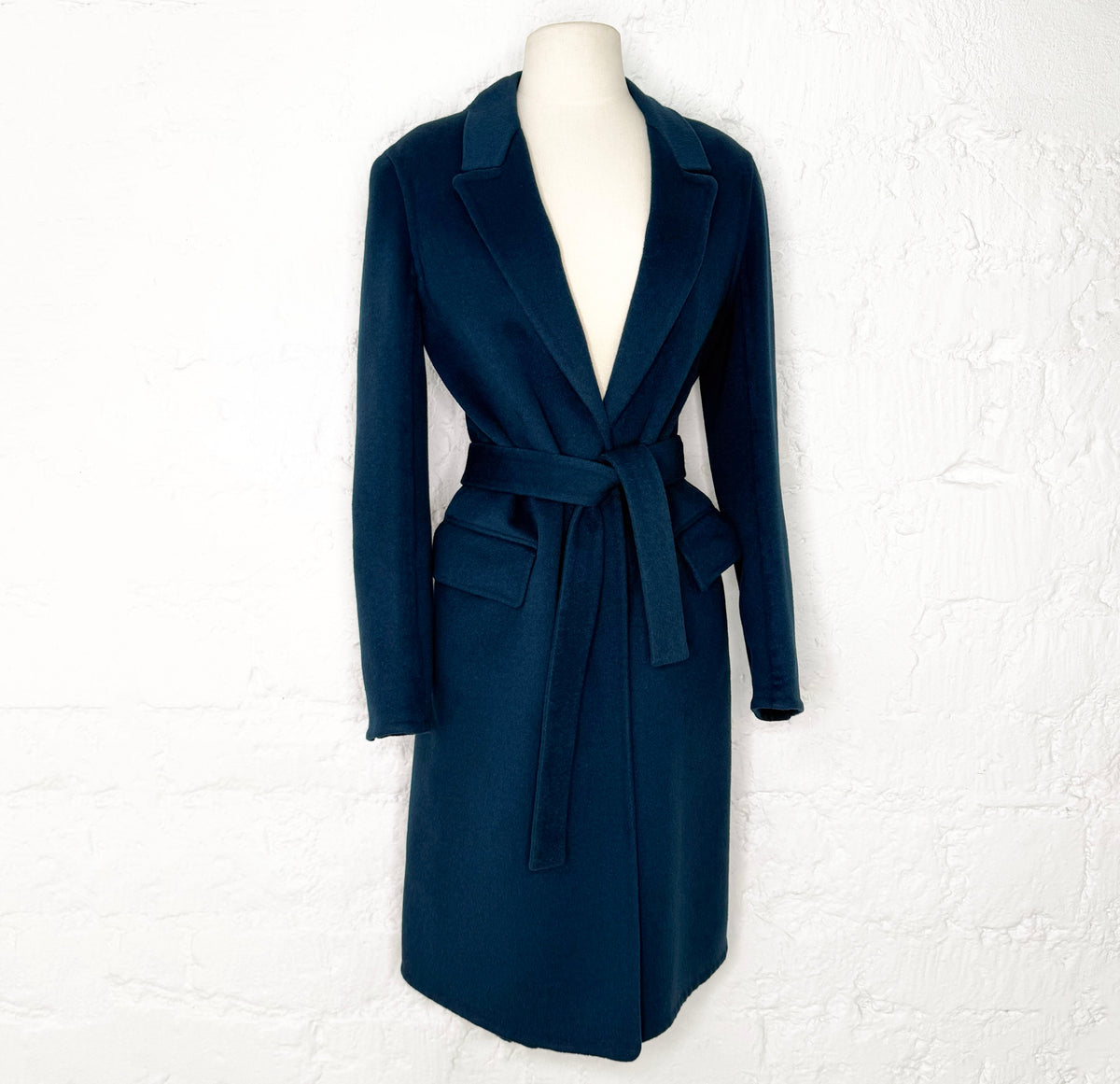 YVES SAINT LAURENT - Navy Blue Coat