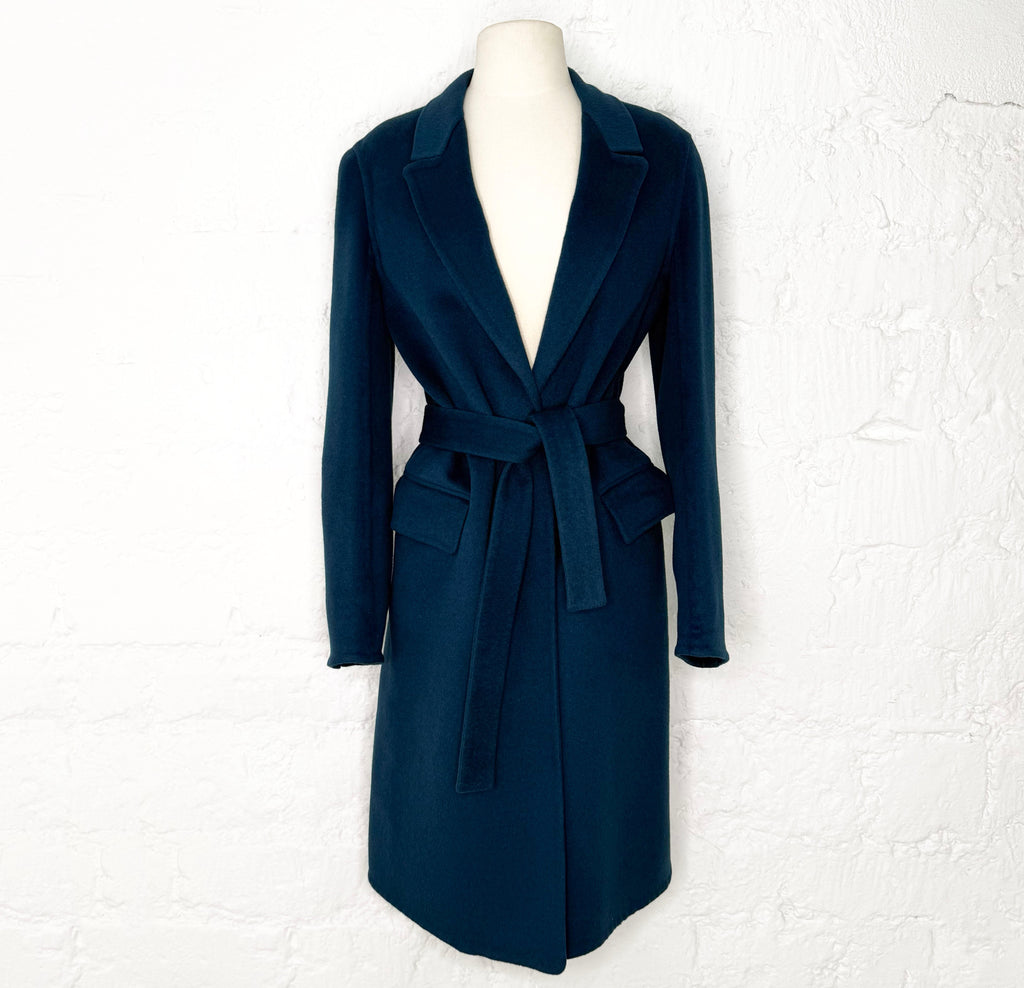 YVES SAINT LAURENT - Navy Blue Coat