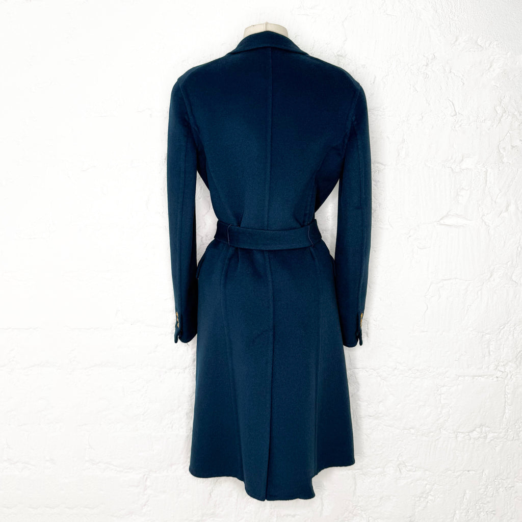 YVES SAINT LAURENT - Navy Blue Coat