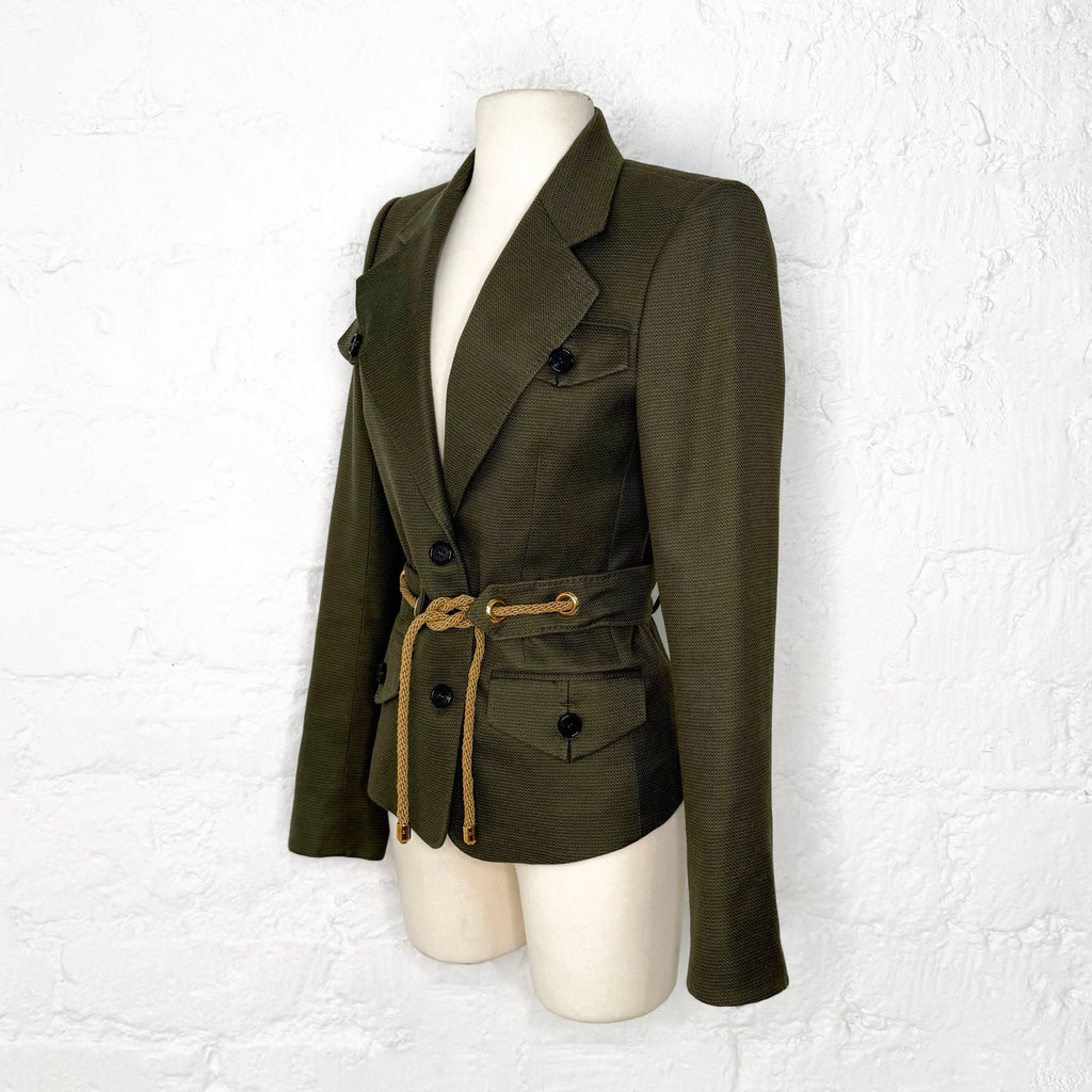 YVES SAINT LAURENT - Green set with Safari style