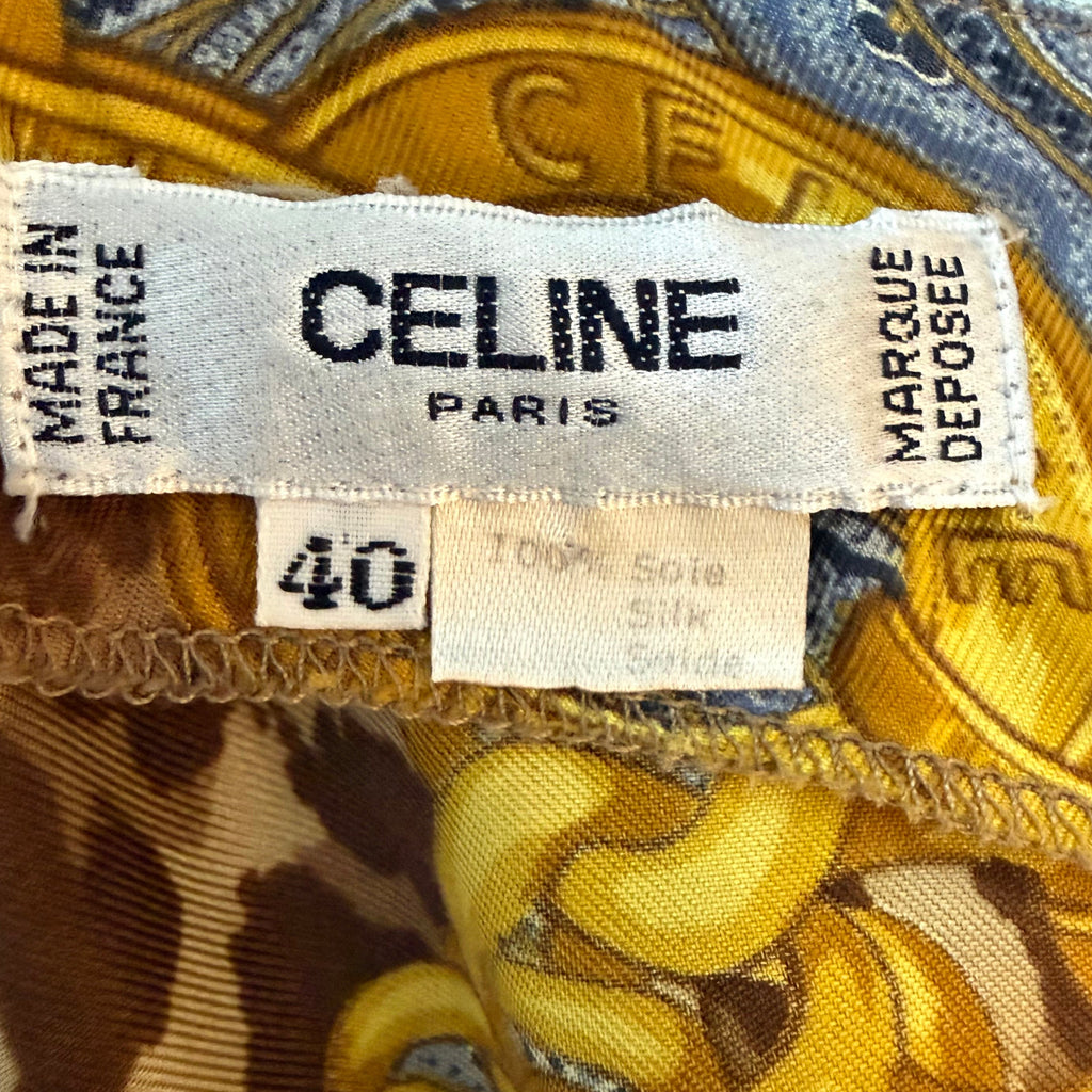 CÉLINE - léopard pattern top with golden chains