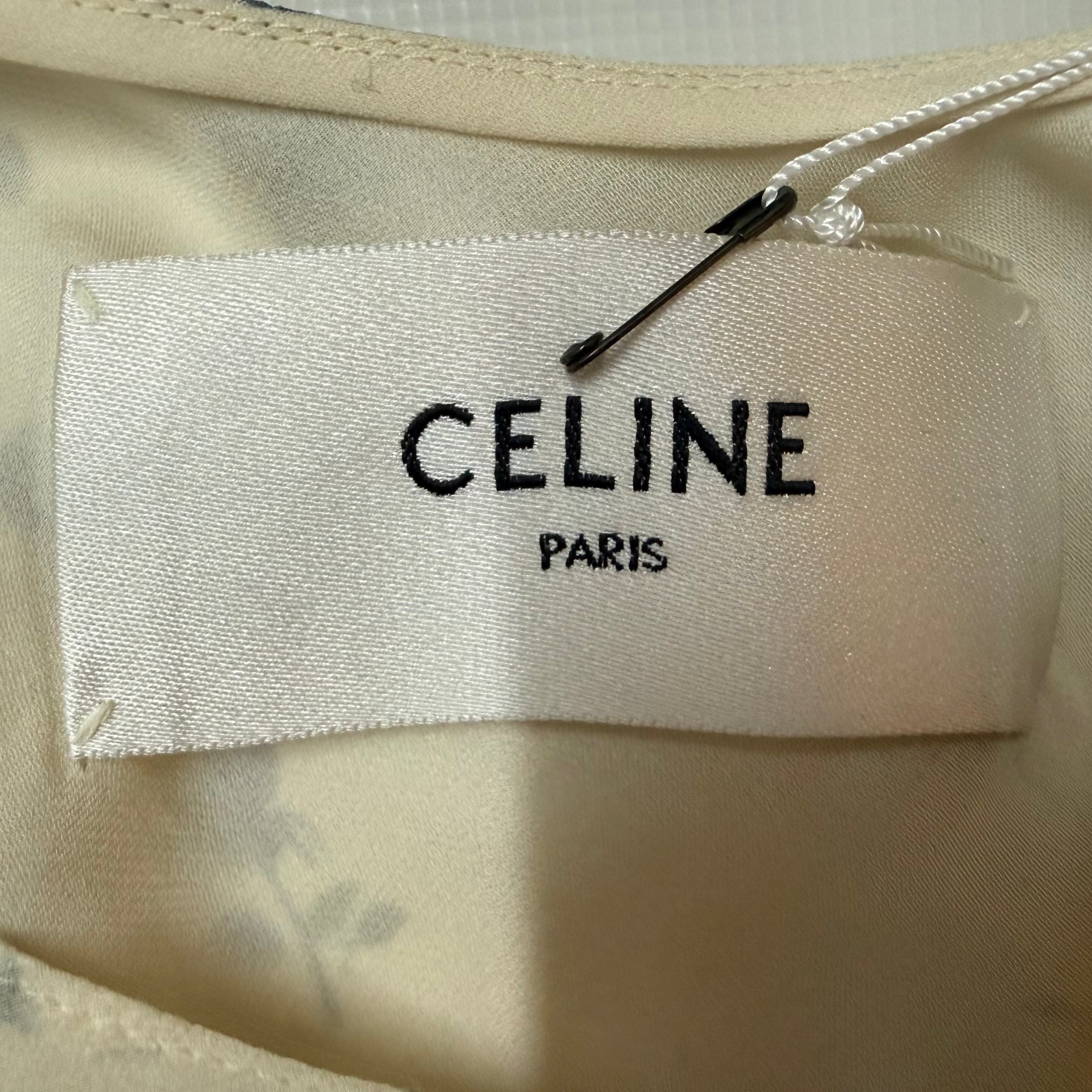 CÉLINE - asymmetrical nightie dress in ecru color