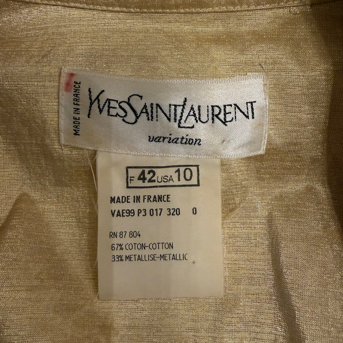 YVES SAINT LAURENT - Golden Over-Shirt