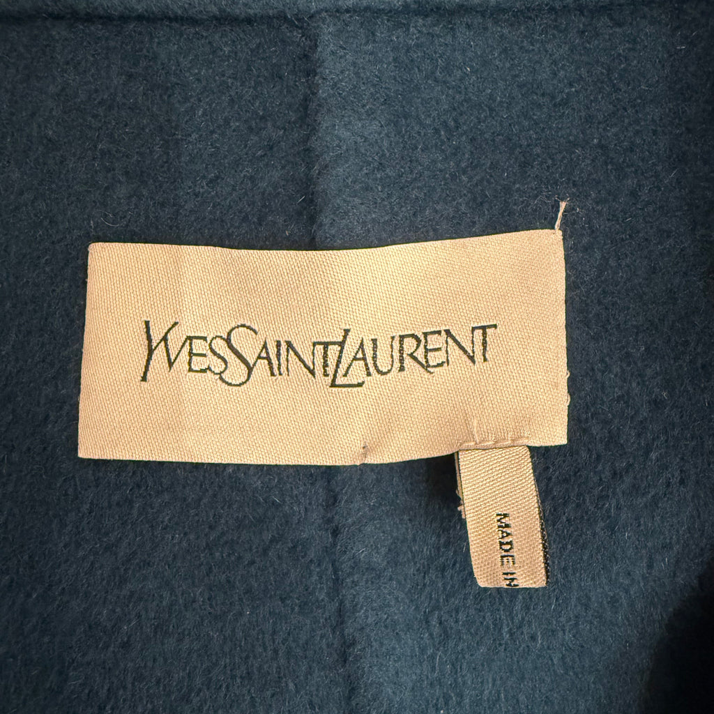 YVES SAINT LAURENT - Navy Blue Coat