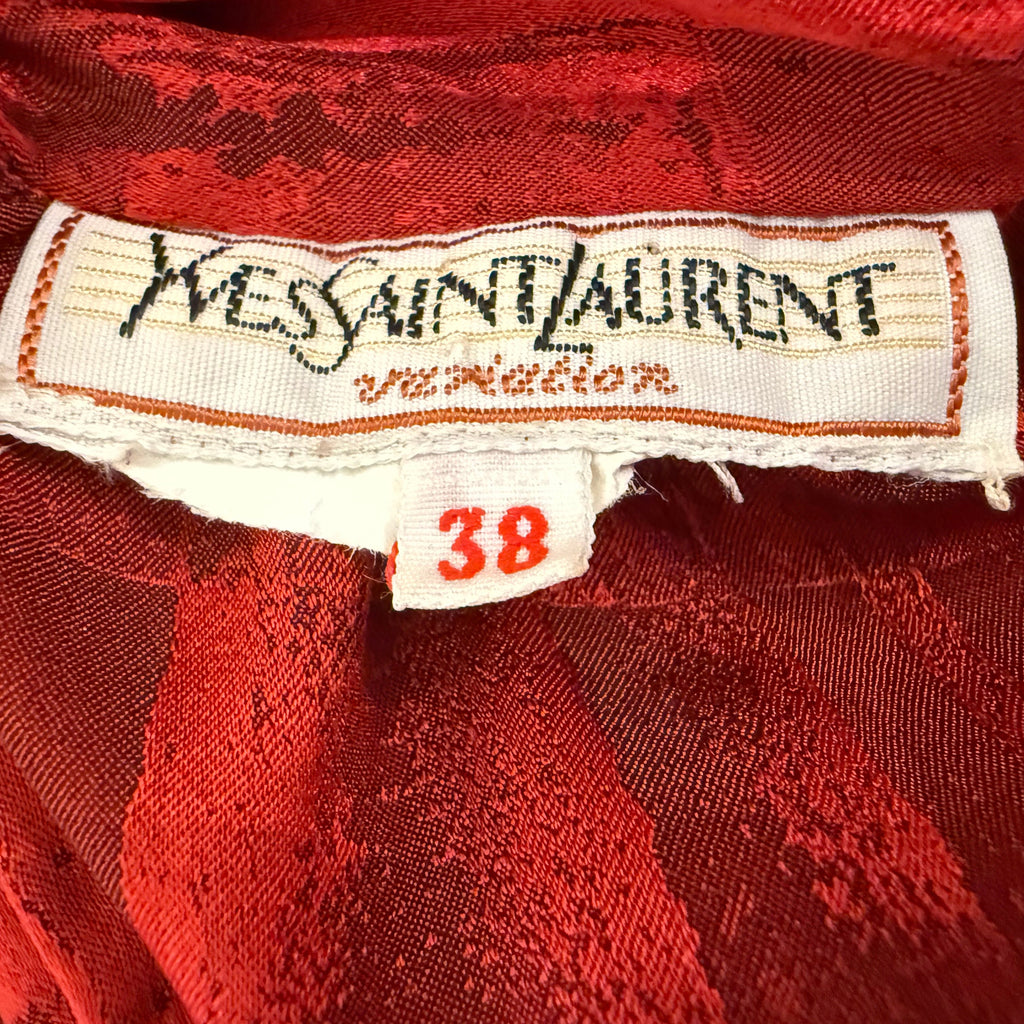 YVES SAINT LAURENT - Bright shirt with bow collar