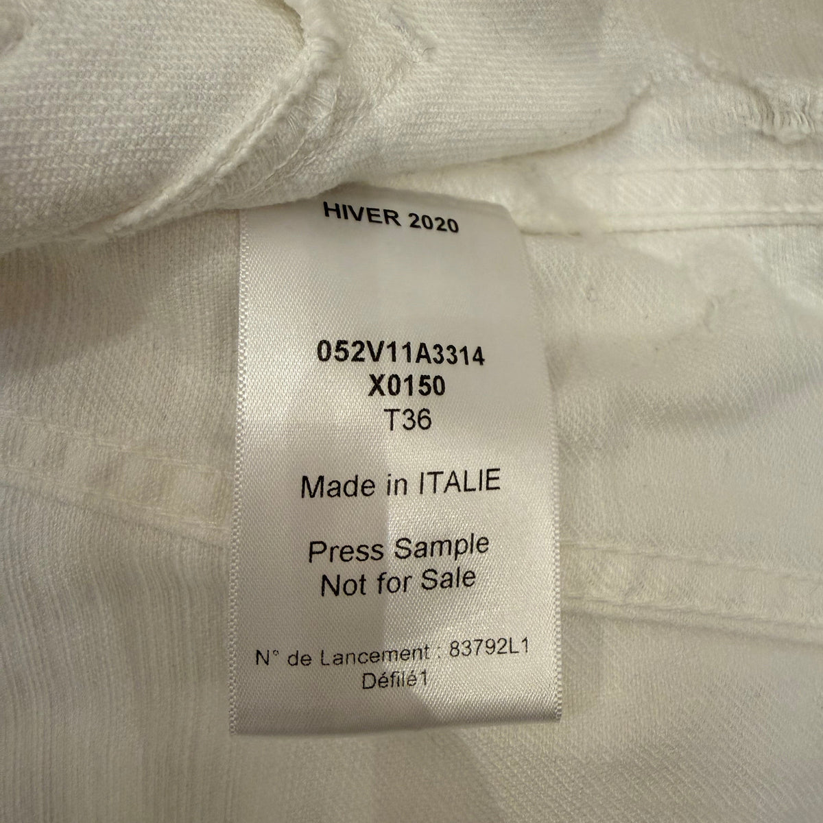 CHRISTIAN DIOR - White denim Jacket
