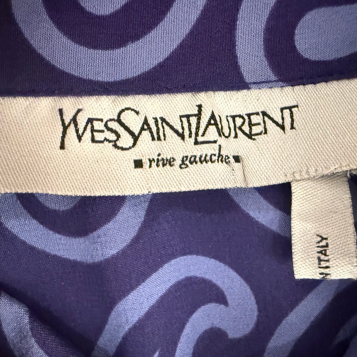 YVES SAINT LAURENT - Blue Silk shirt