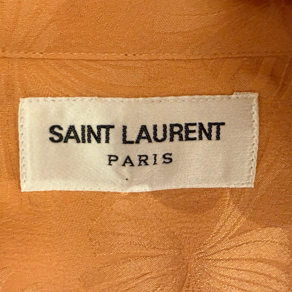 YVES SAINT LAURENT - orange shirt with floral pattern