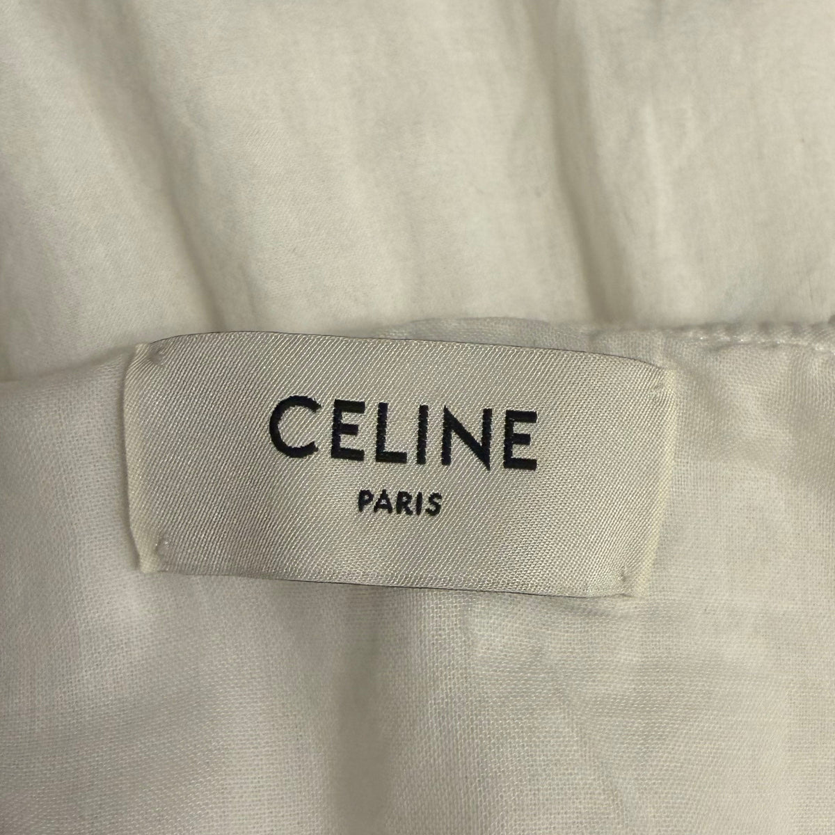 CÉLINE - White dress Floral Eyelet Frill Detail