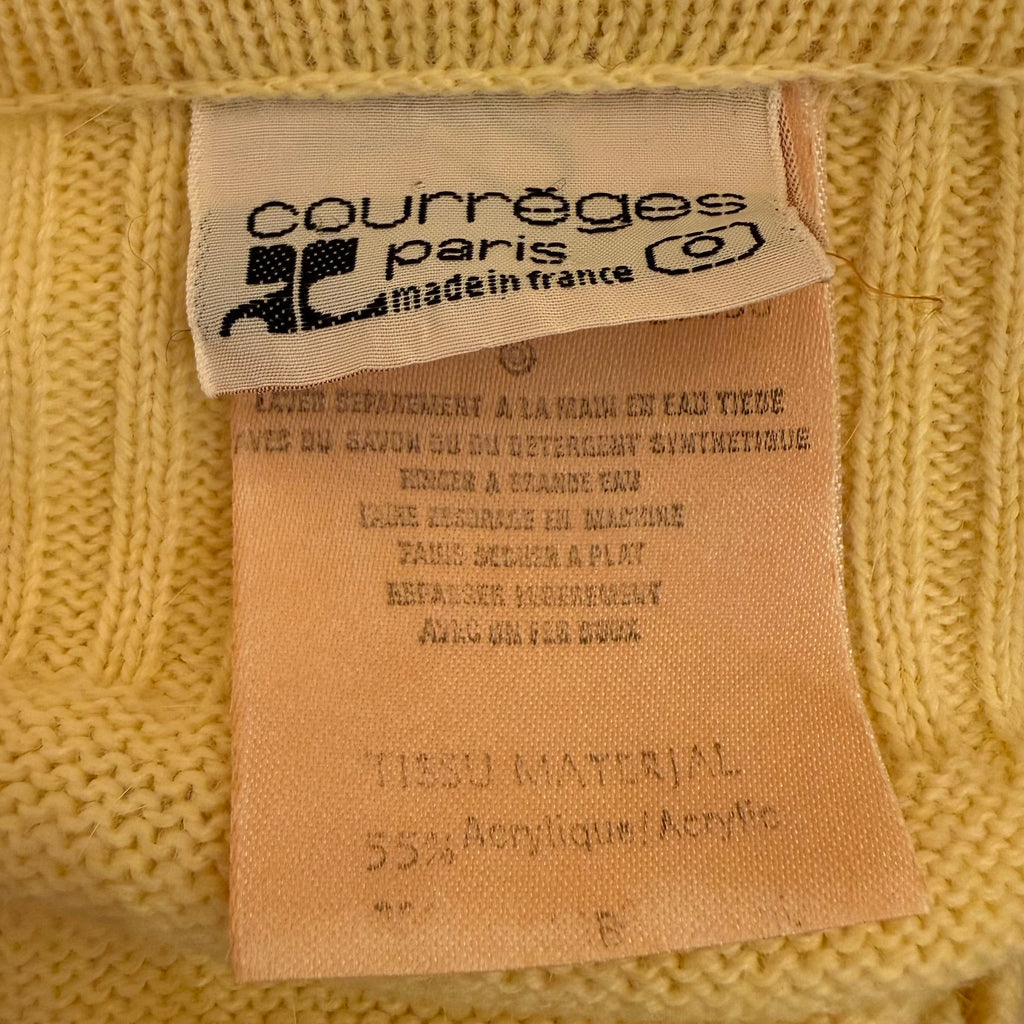 COURRÈGES - Yellow batwing sleeve sweater