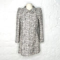 CHANEL CHANEL - Black and white long tweed coat - ALE PARIS Luxury Vintage