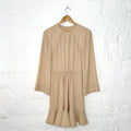 CHLOÉ CHLOÉ - Flesh crêpe mini structured dress - ALE PARIS Luxury Vintage