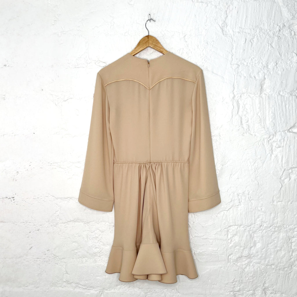 CHLOÉ CHLOÉ - Flesh crêpe mini structured dress - ALE PARIS Luxury Vintage
