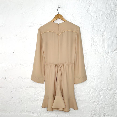 CHLOÉ CHLOÉ - Flesh crêpe mini structured dress - ALE PARIS Luxury Vintage