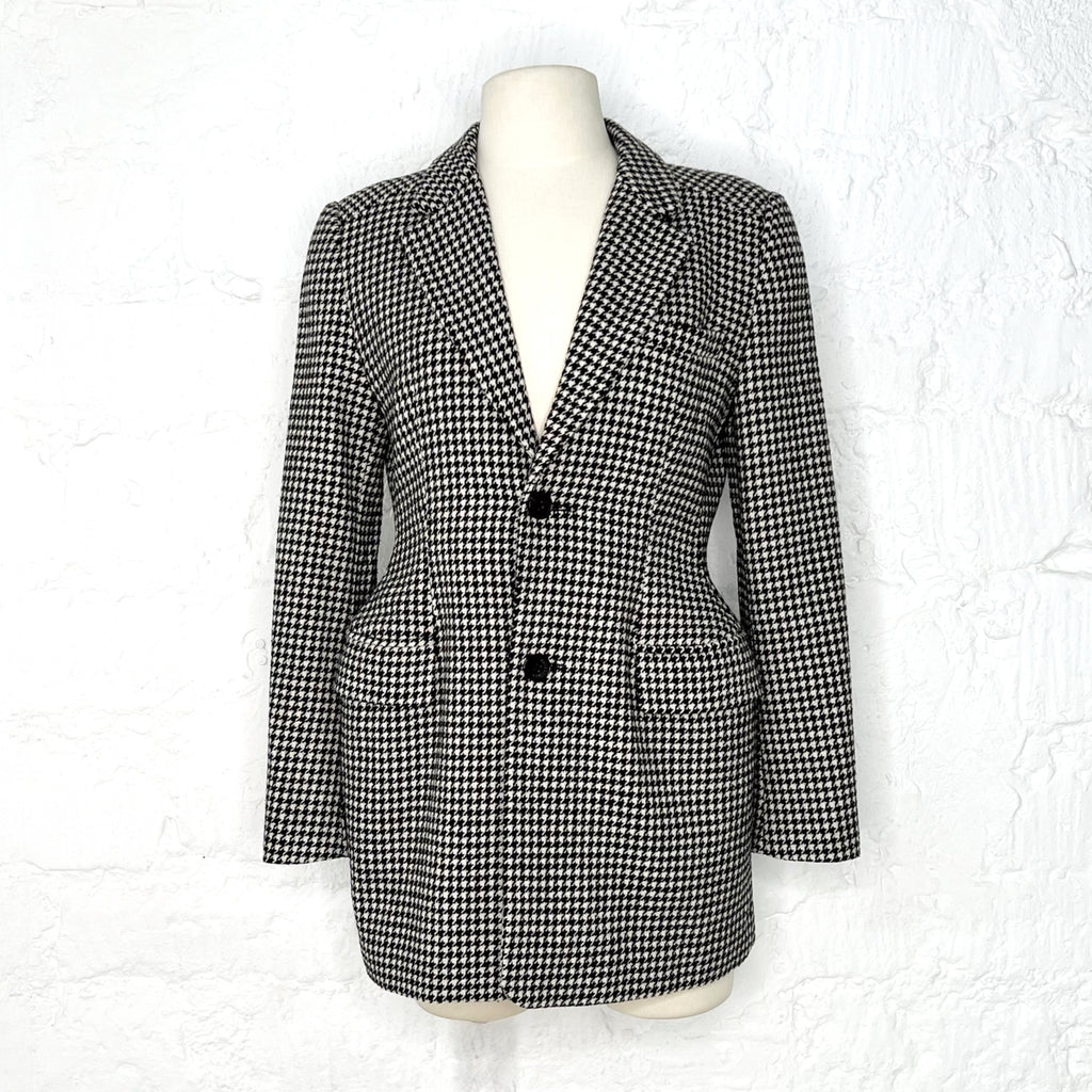 BALENCIAGA BALENCIAGA - Vichy pattern hourglass blazer - ALE PARIS Luxury Vintage