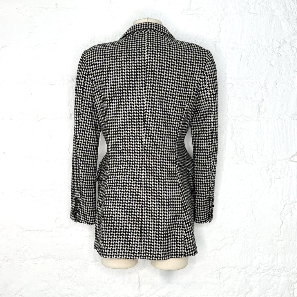 BALENCIAGA BALENCIAGA - Vichy pattern hourglass blazer - ALE PARIS Luxury Vintage