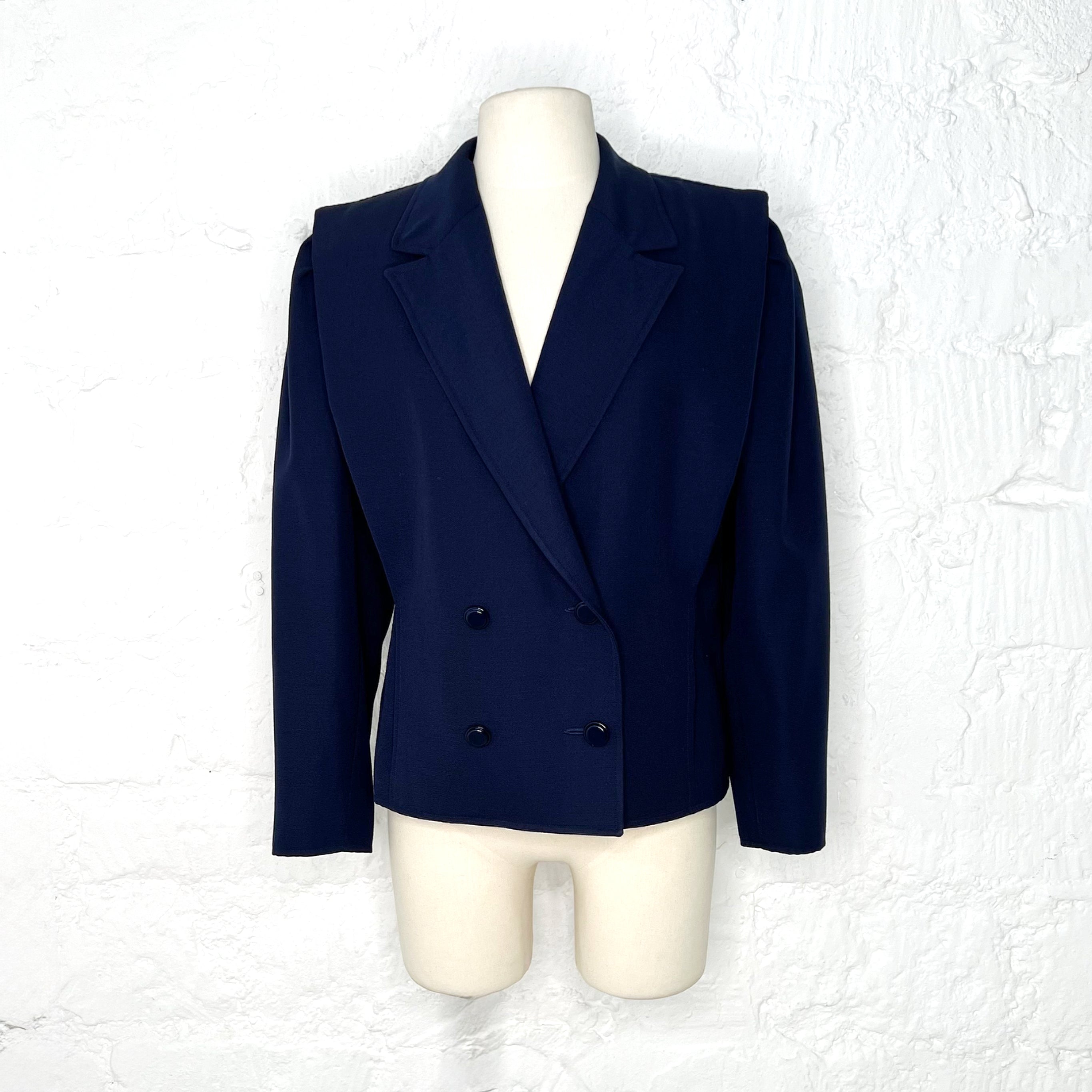 Court COURRÈGES - Blue navy jacket and skirt set - ALE PARIS Luxury Vintage