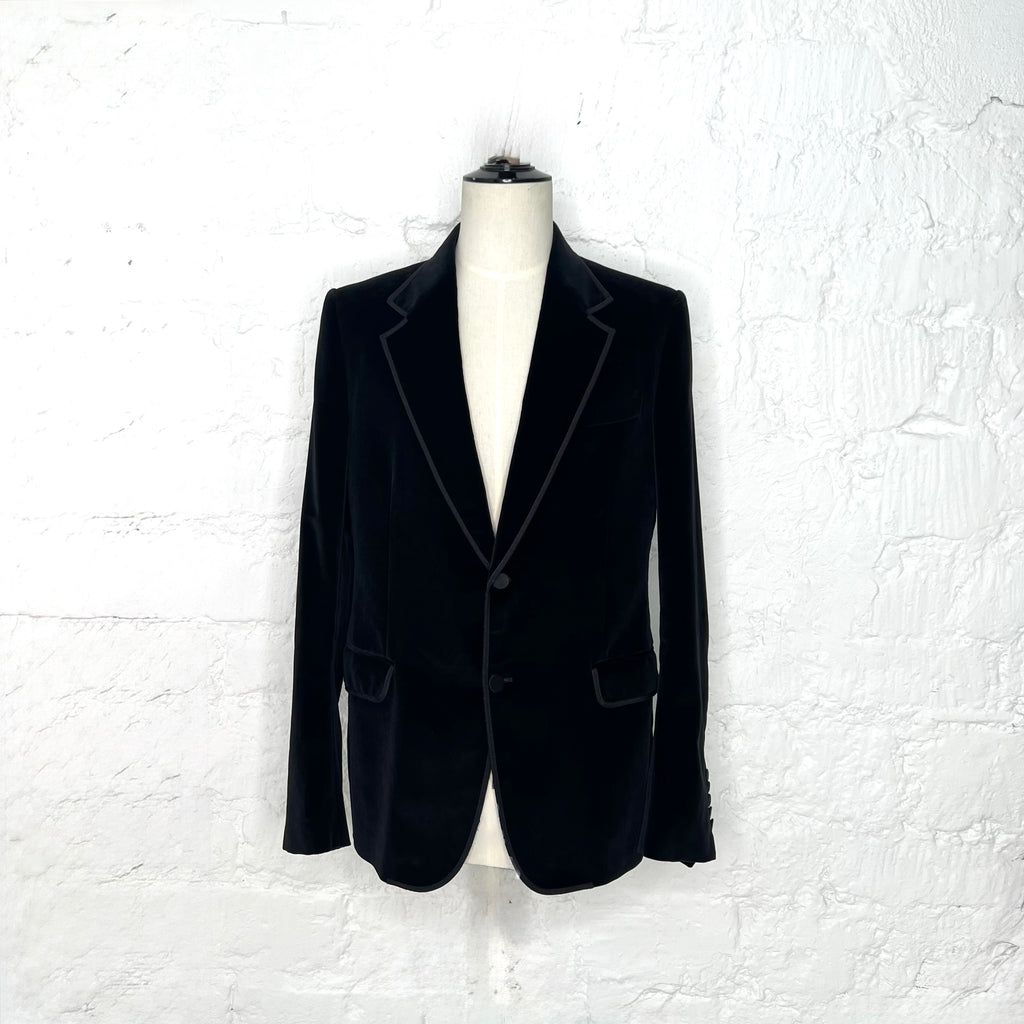 GUCCI - Black velvet blazer