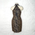 CHRISTIAN DIOR - Animal print dress neck tied